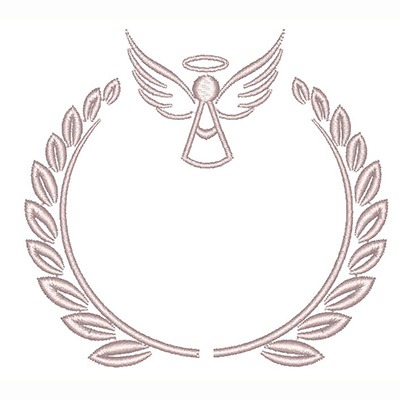 Matriz de matriz Matriz De Bordado Moldura Anjo Da Guarda 1